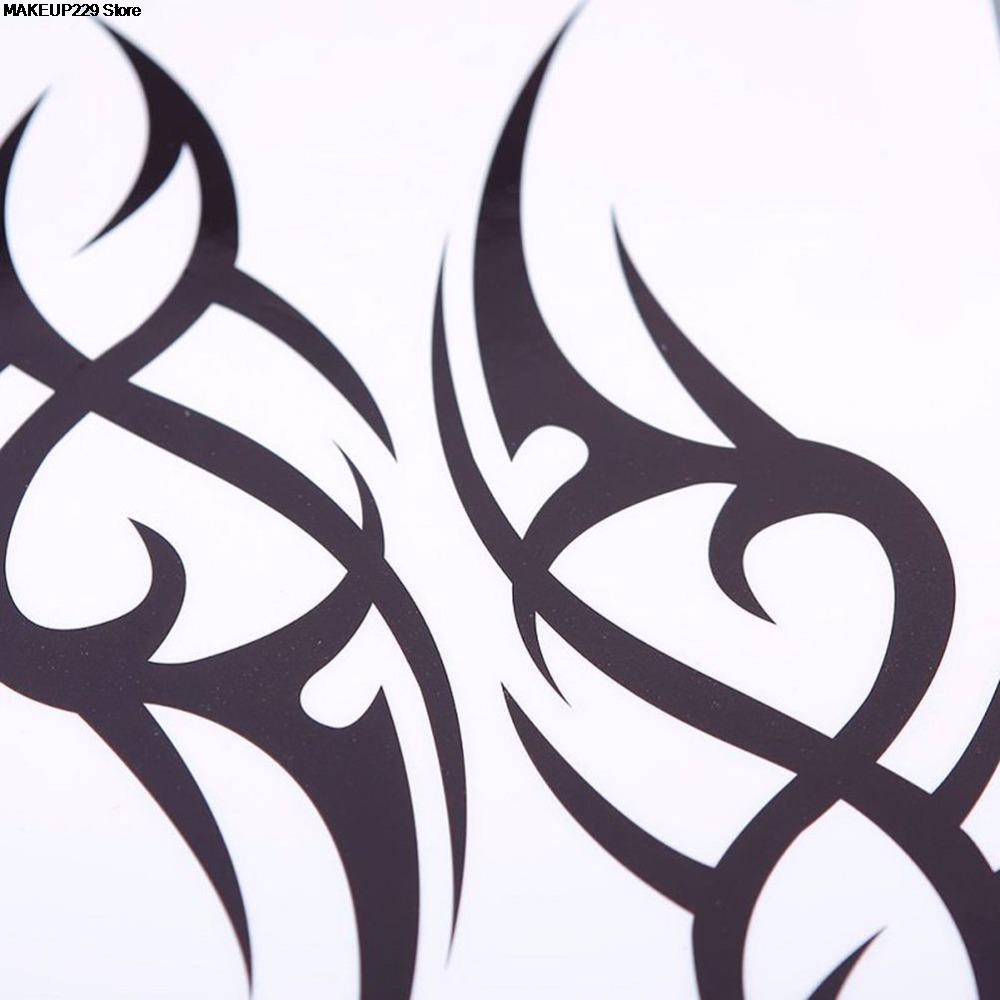 Black Temporary Tattoo Body Art Tattoos 3D Waterproof Temporary Tattoos Sticker Art Men Arm Leg Tatoo Paper. 