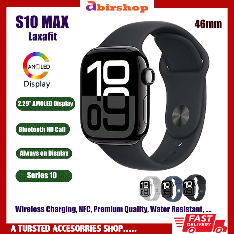 S10 Max Laxasfit Smart Watch 2.29" AMOLED Display NFC Series 10 Bluetooth Smart Watch