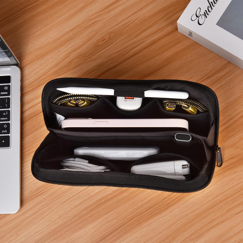 WiWU Alpha Tech Pouch Electronics Organizer Travel Bag- Time Square. 