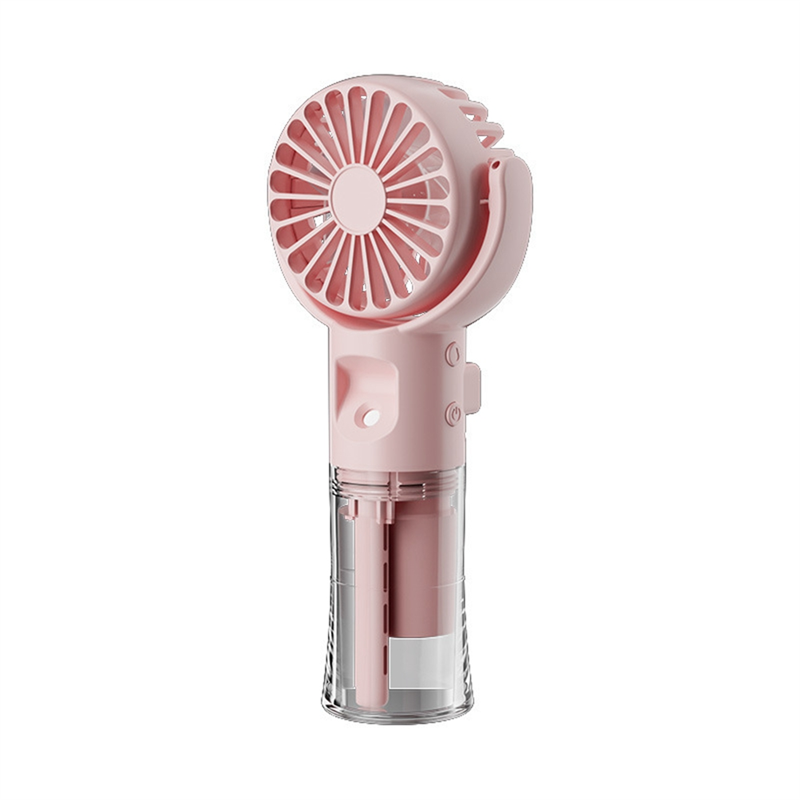 F4 Handheld Misting Fan Humidifying Misting Fan Hanging Neck Fan Folding Mini Handheld Fan White. 