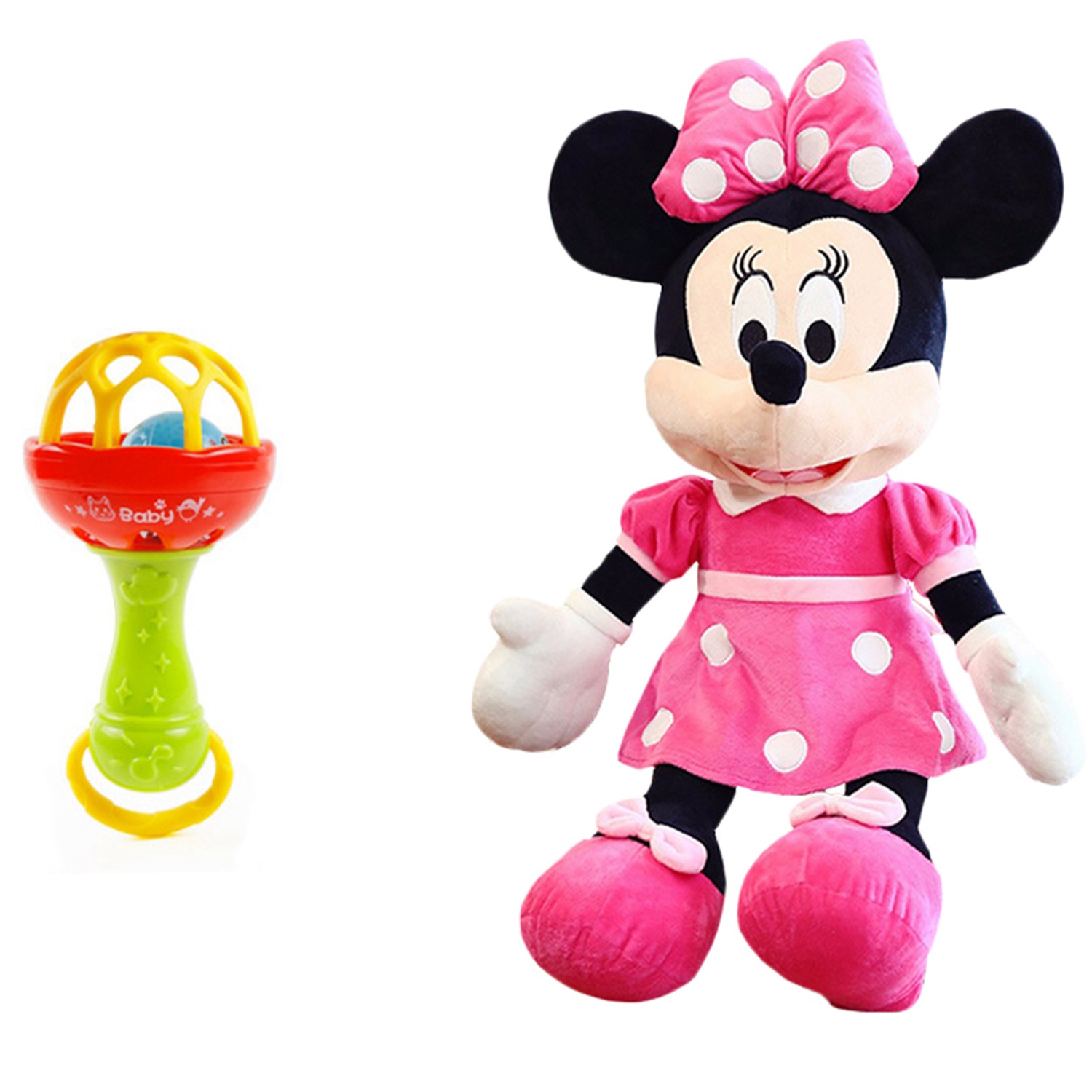 minnie mouse plush rattle