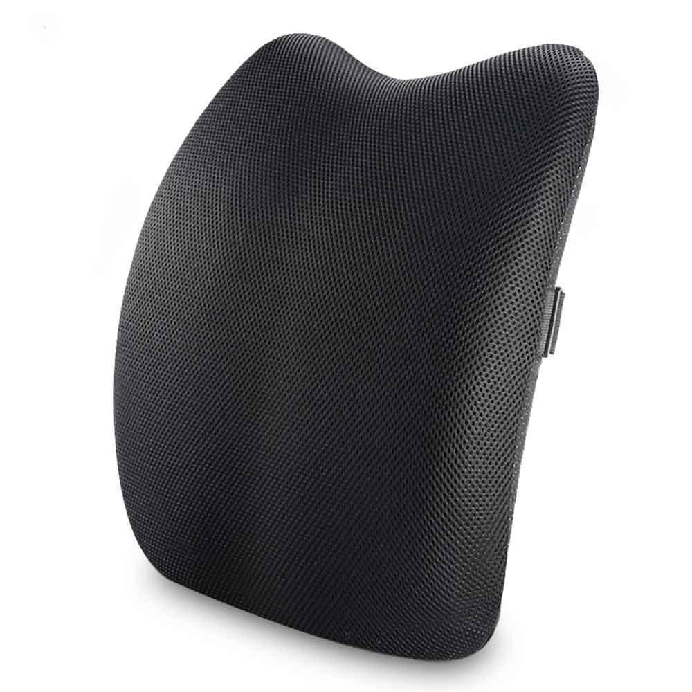 Foam Lumbar Support Back Cushion with 3D Mesh Cover Balanced Firmness Designed for Lower Back Pain Relief- Ideal Back Pillow for Computer/Office Chair, Car Seat, Recliner. 