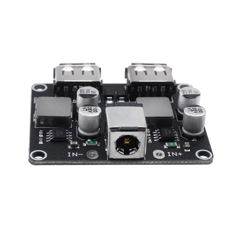 Dual USB QC3.0 QC2.0 Fast Quick Charging Board DC-DC Step Down Buck Converter Power Supply Module USB QC 3.0 QC 2.0 Charger Board 6-32V. 