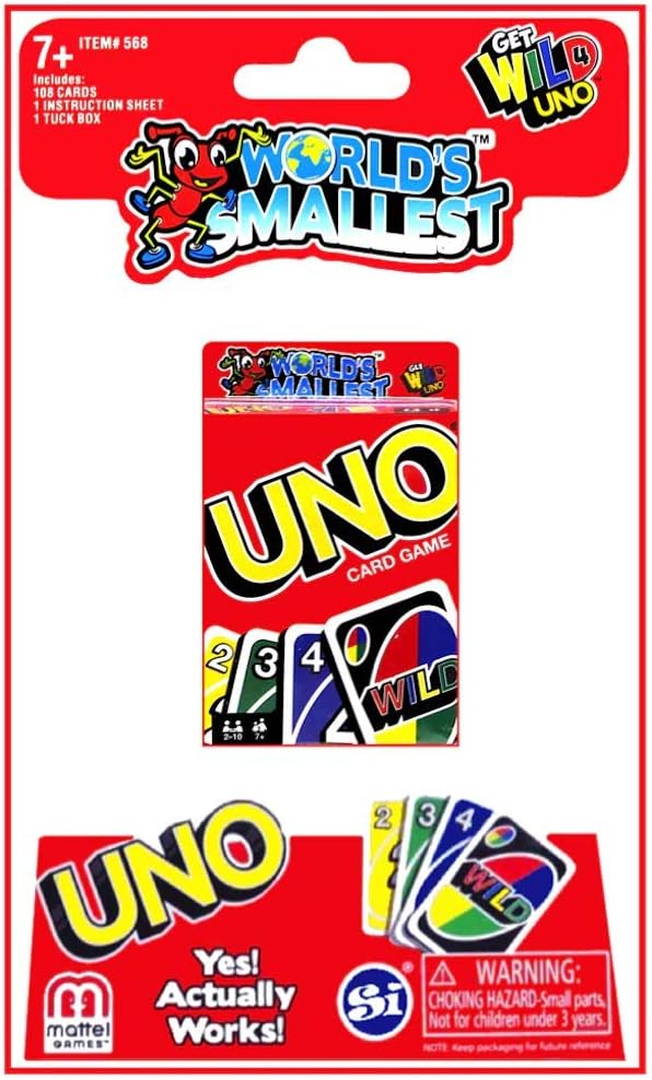 Worlds Smallest Get Wild UNO Card Game. 