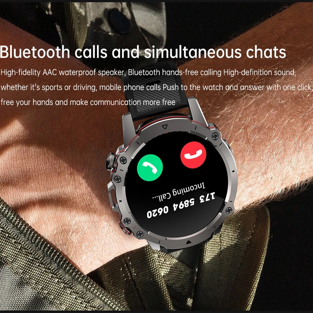 AK56 smartwatch, IP67 waterproof, body activity monitor, over 110 sport modes, suitable for Android and iOS. 