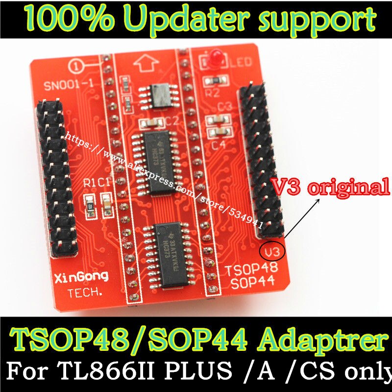 【happy one】base Adapters SOP44 TSOP48 for Minipro TL866 TL866CS TL866A TL866II Plus Universal Programmer. 