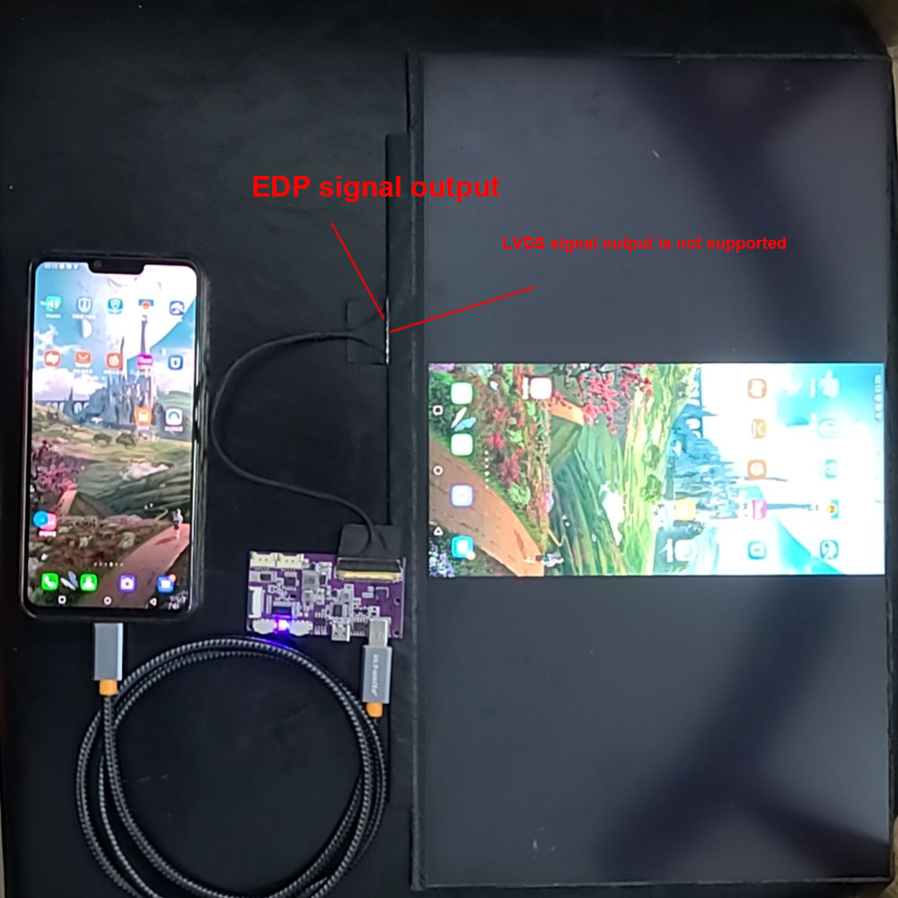 30PIN 40PIN USB Type-c To EDP Driver Board LCD Projection Screen Conversion 2K 4k 60HZ Portable LCD Display Screen EDP Cable. 