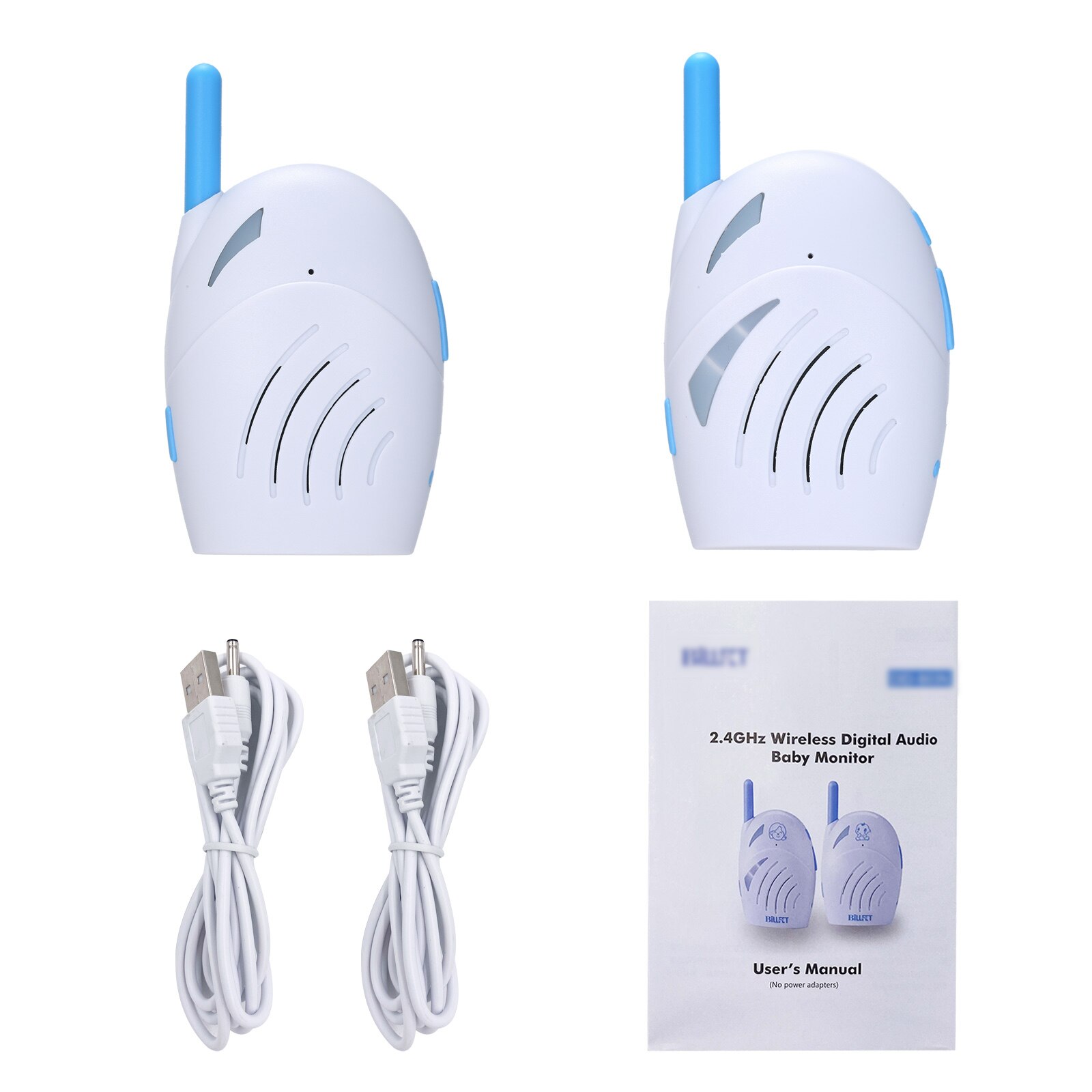 Wireless Baby Monitor Portable 2.4GHz Digital Audio Two Way Talk Baby Cry Detector Baby Nanny Security Sensitive Transmission. 