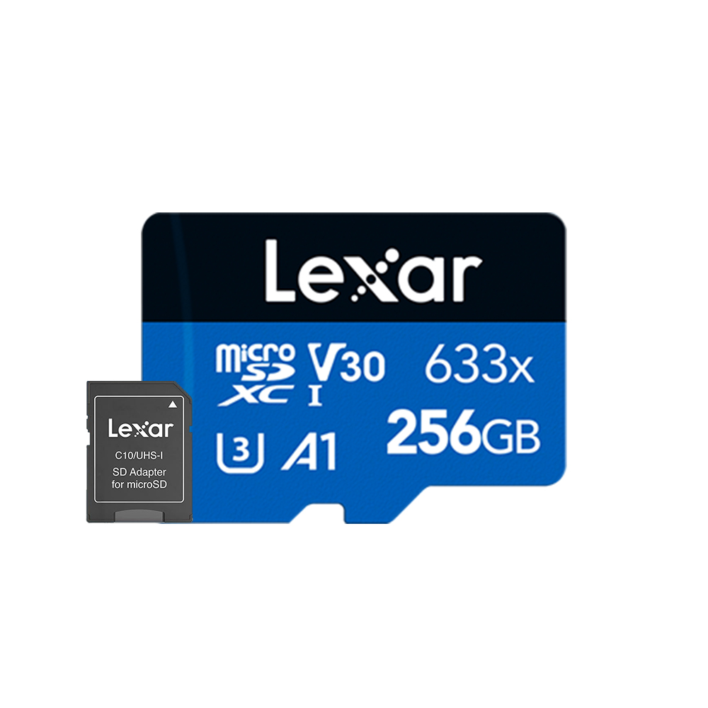 Lexar High-Performance 633x 256GB microSDHC/microSDXC UHS-I Memory Card with High Transfer Speed - Fast Video Capture - Feature A1/A2 Class. 