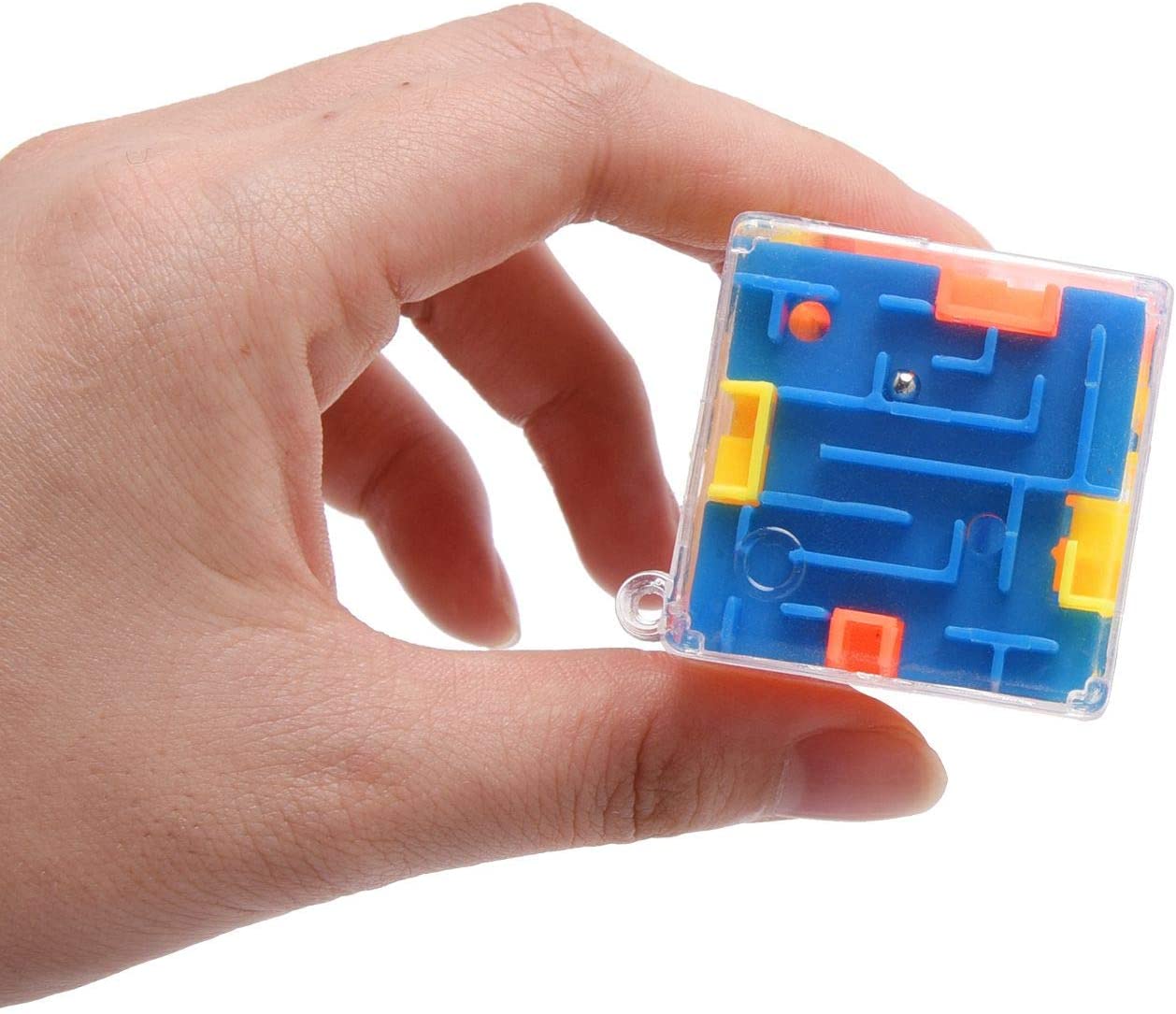 (New)3d Cube Maze Puzzle ldren Maze Puzzle Box nd Puzzle For Kid 3-14 Year Old (blue Yellow Orange)