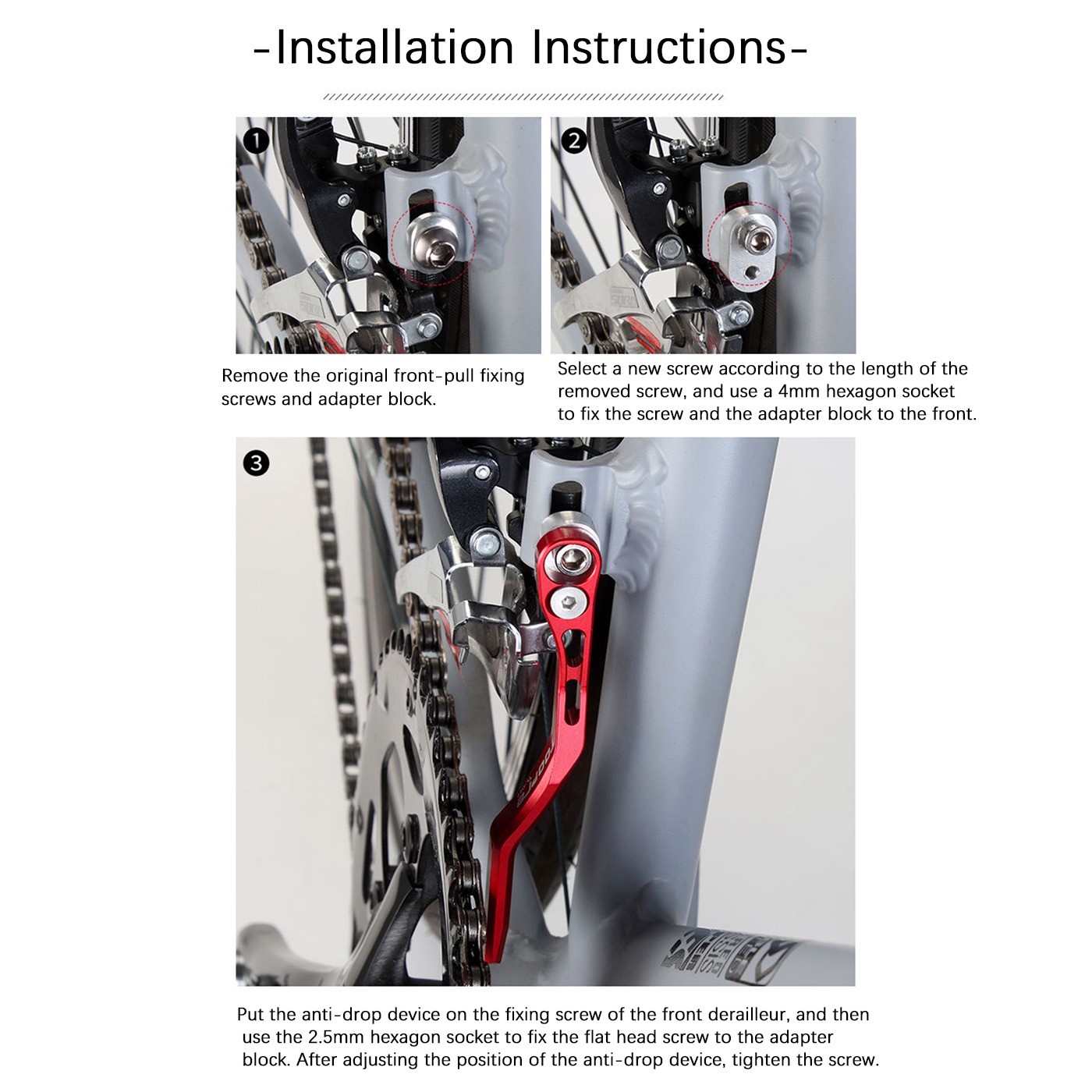 TOOPRE Road Bicycle Anti-Drop Chain Stabilizer Chain Guide Chain Anti-Drop Device Anti-Drop Buckle Chain Device,Black. 