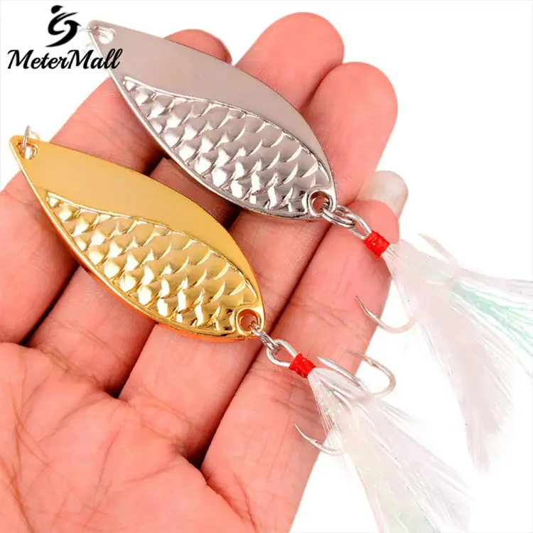 MeterMall 2.5g-20g Fishing Lures With Feather Treble Hooks