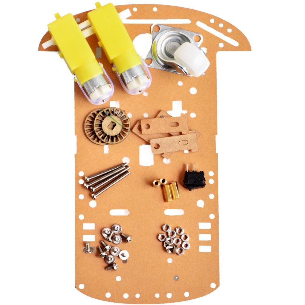 1Set 2WD Mini Round Double-Deck Smart Robot Car Chassis DIY Kit For Arduino. 