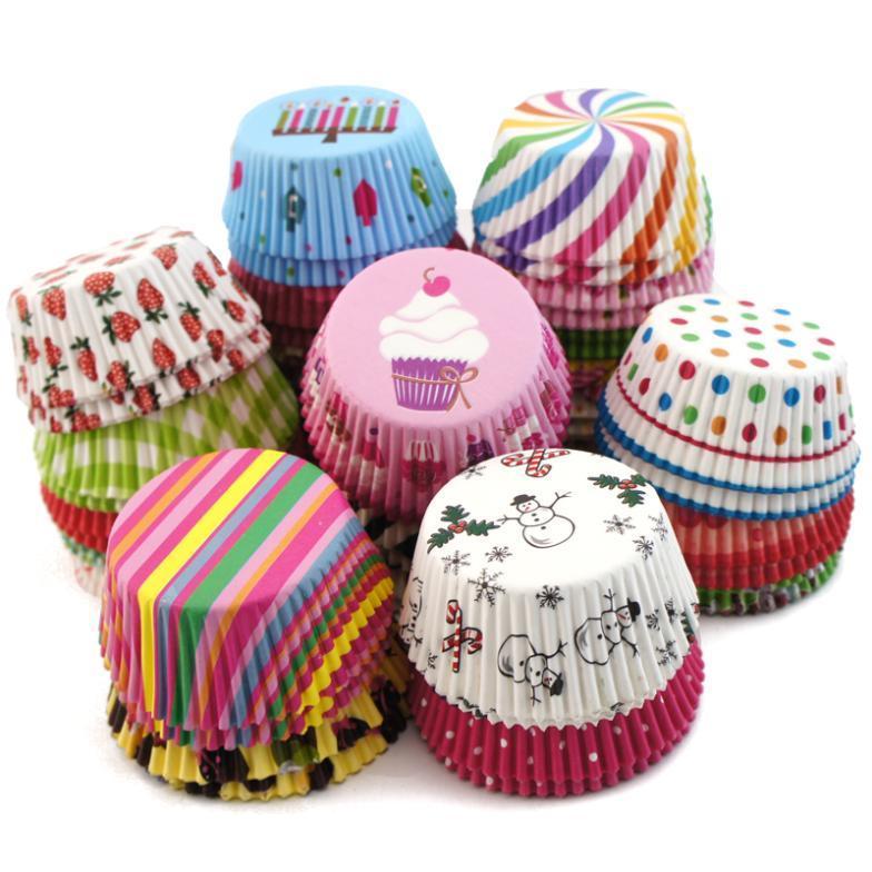 Cupcake Liner Baking Cups Mold Paper Cases Cake Decorating - 50 pcs - Multicolor