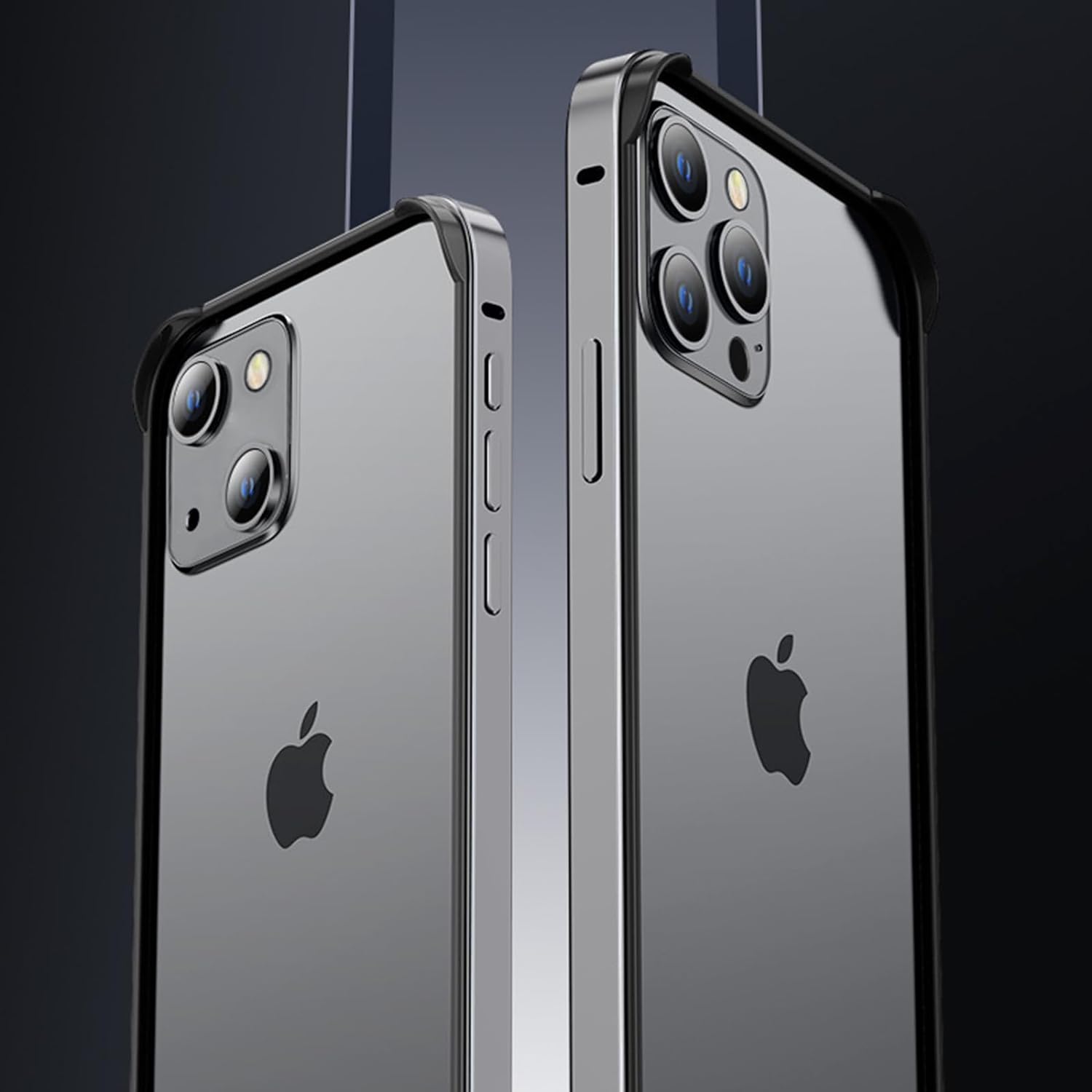 Aluminum Frame Metal Bumper Slim Case For iPhone 15 Pro Max Armor with Soft Inner Bumper Raised Edge Protection For iPhone 15 Plus For iPhone 14 Pro Max 13 Pro Max 12 Pro Max Cover. 