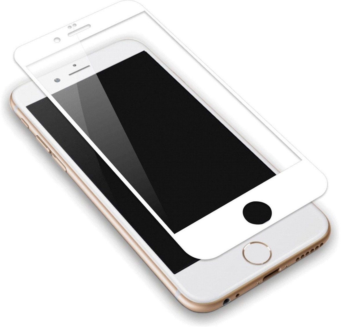 For Apple iPhone 6S Plus Tempered Glass Screen Protector 6D/9D/11D - White. 