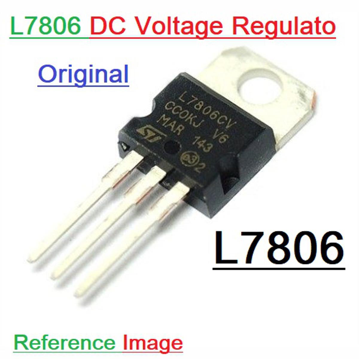 2Pcs- A CLASS LM7806 Voltage Regulator IC L7806CV LM7806 IC 6V 1.5A  3 Pin TO-220 Fixed 6V 7806 Voltage Regulator IC LM7806 Transistor IC 