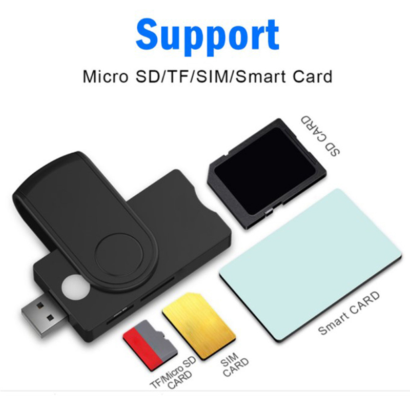 UTHAI X02 USB SIM Smart Card Reader For Bank Card CAC ID SIM SD TF/Micro SD. 