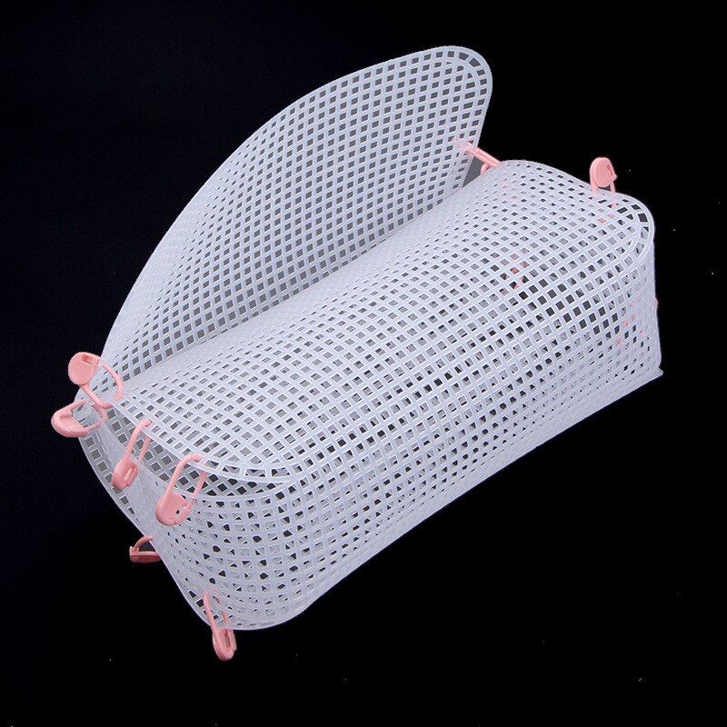 Creative DIY Purse Plastic Frame Bag Making Transprant Grid Shaping Sheet Cross Stitch Woven Mesh Plastic Canvas Sheet S/M/L. 