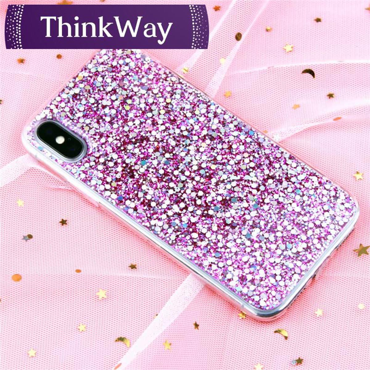 Glitter Phone Case For iPhone 13 12 11 Pro Max Luxury Soft Epoxy Crystal Cover For iPhone XR X S 6 6s 7 8 Plus SE Sequins Fundas