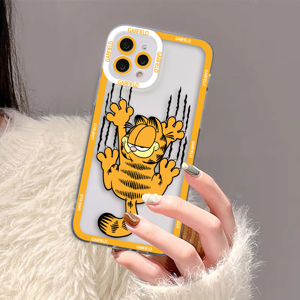 Funny G-Garfield Cover Clear Soft Silicone Phone Case For iPhone Apple 15 14 12 13 11 Pro 8 7 SE Plus X XR XS Max Case Funda. 