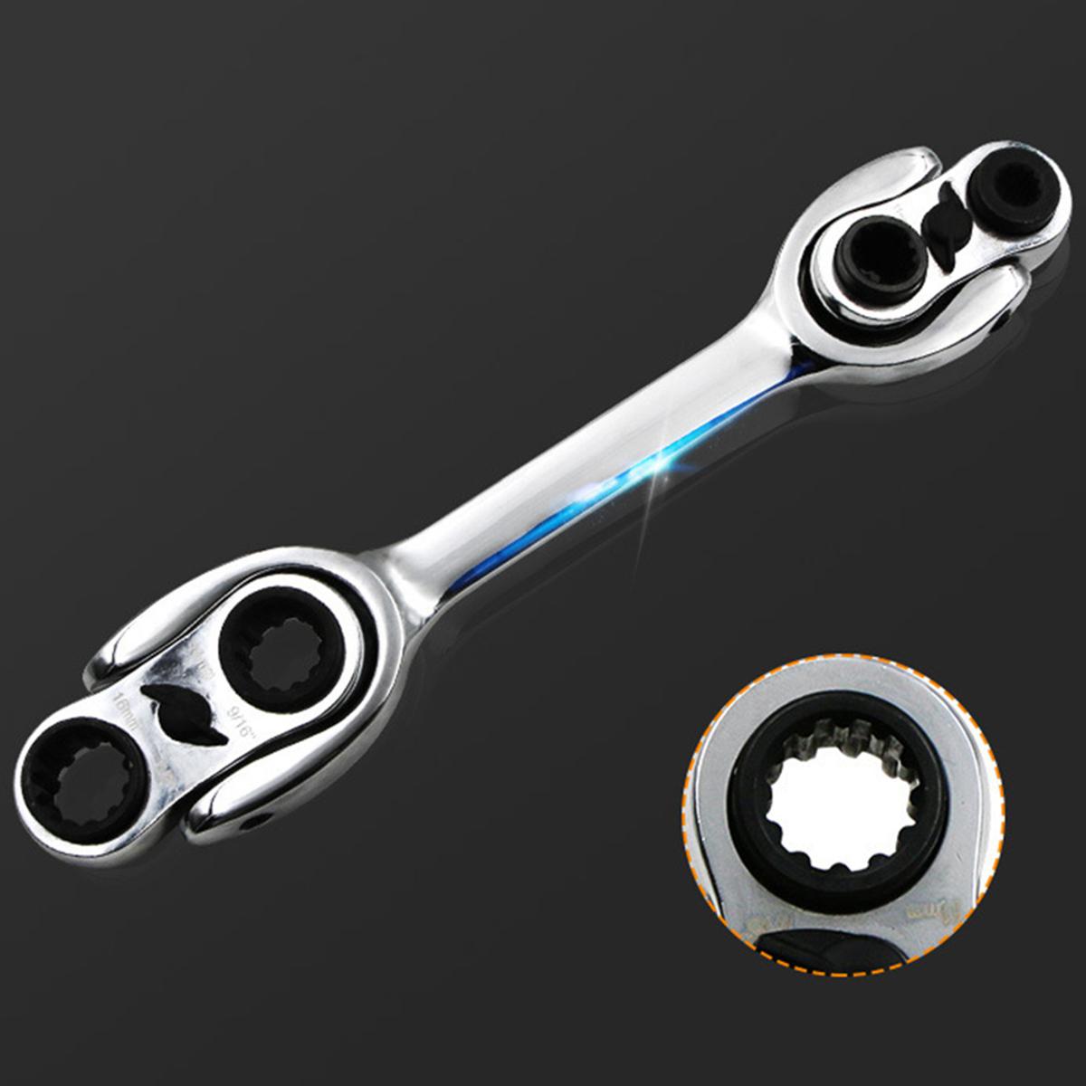 KOGEEK Multifunctional ratchet adjustable spanner double head positive and negative manual quick 34-in-one multi-purpose multi-specification socket wrench