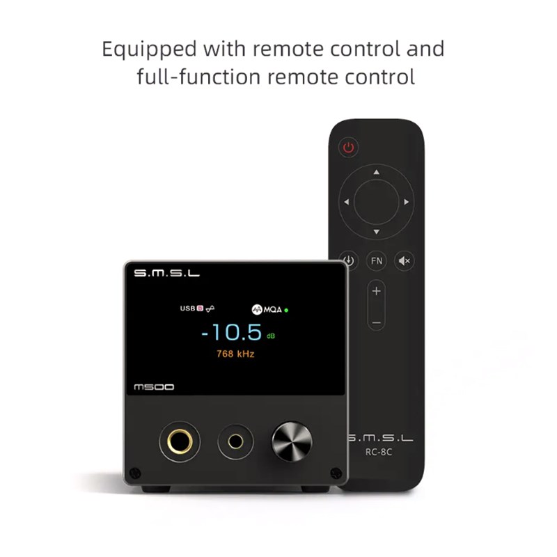 SMSL M500 MKIII MQA-CD Decoder ES9038PRO XU316 32bit 768kHz DSD512 Bluetooth Audio M500 MK3 DAC Amplifier. 
