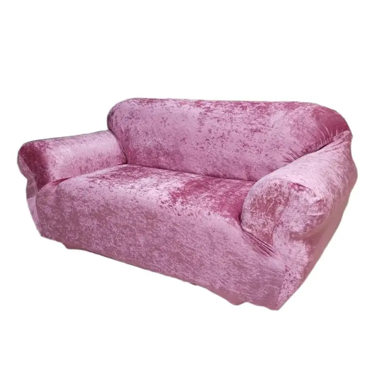 Pink velvet deals sofa cover