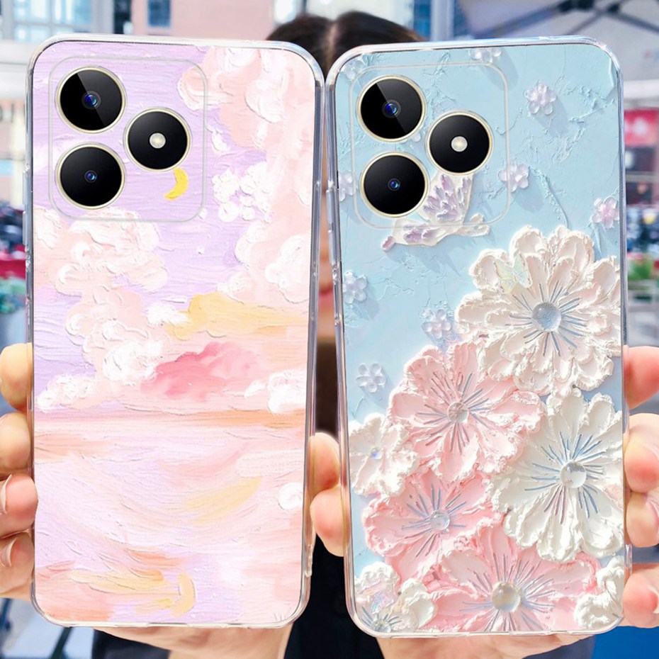 Lovely Printing Case For Realme Note 50 RMX3834 Soft Silicone TPU Back Cover For Realme Note50 Phone Cases. 