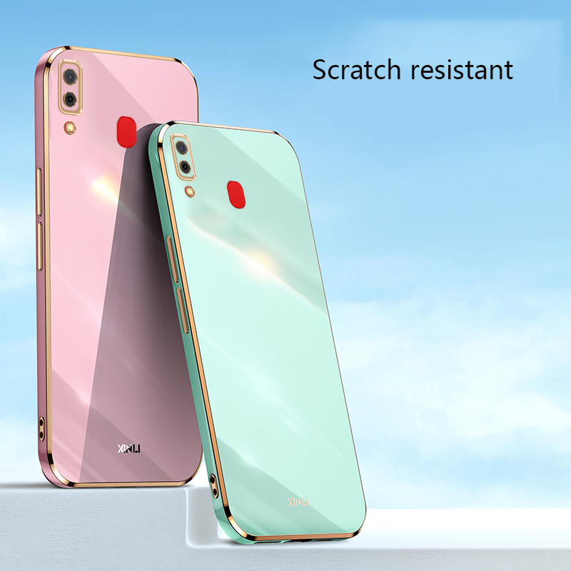 Tokifu For Samsung Galaxy A30 Back Cover Luxury 6D Plating Soft Cases Silicone Phone Cases With Stand. 