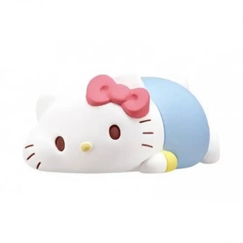 My Melody Figures Sanrio Hello Kitty Lie Down Action Figure Tuxedosam Pom Pom Purin Kawaii Mini Gifts Model Xmas Toy for Kids KEEMEEUYZO. 