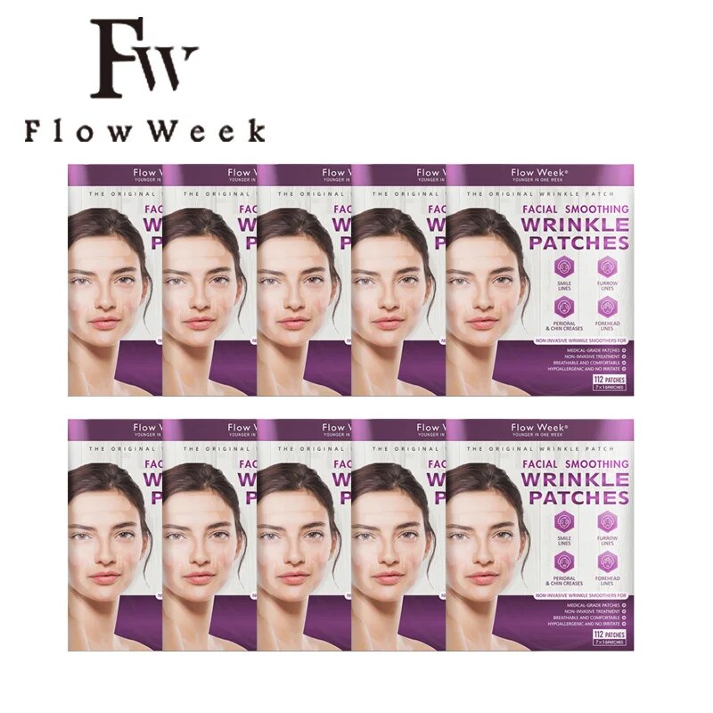 【NEW】 Flow Week Face And Forehead Wrinkle Patches Anti Wrinkle Patches Facial Smoothing Wrinkle Pad Anti-Wrinkle Aging Patch. 