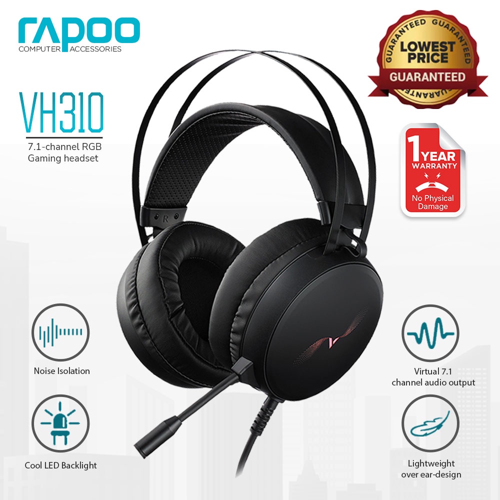 Rapoo VH310 USB Virtual Surround Channel Gaming Headset with