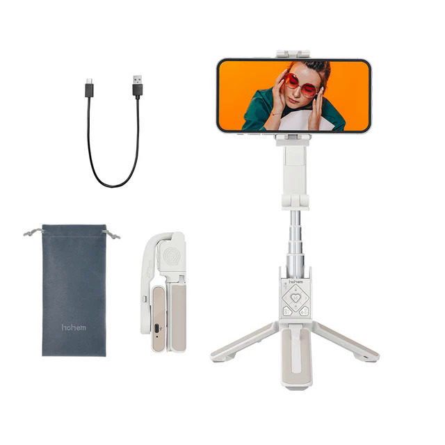Hohem iSteady Q Handheld Gimbal Stabilizer Phone Selfie Stick Extension Rod Adjustable Tripod with Remote Control for Smartphone. 