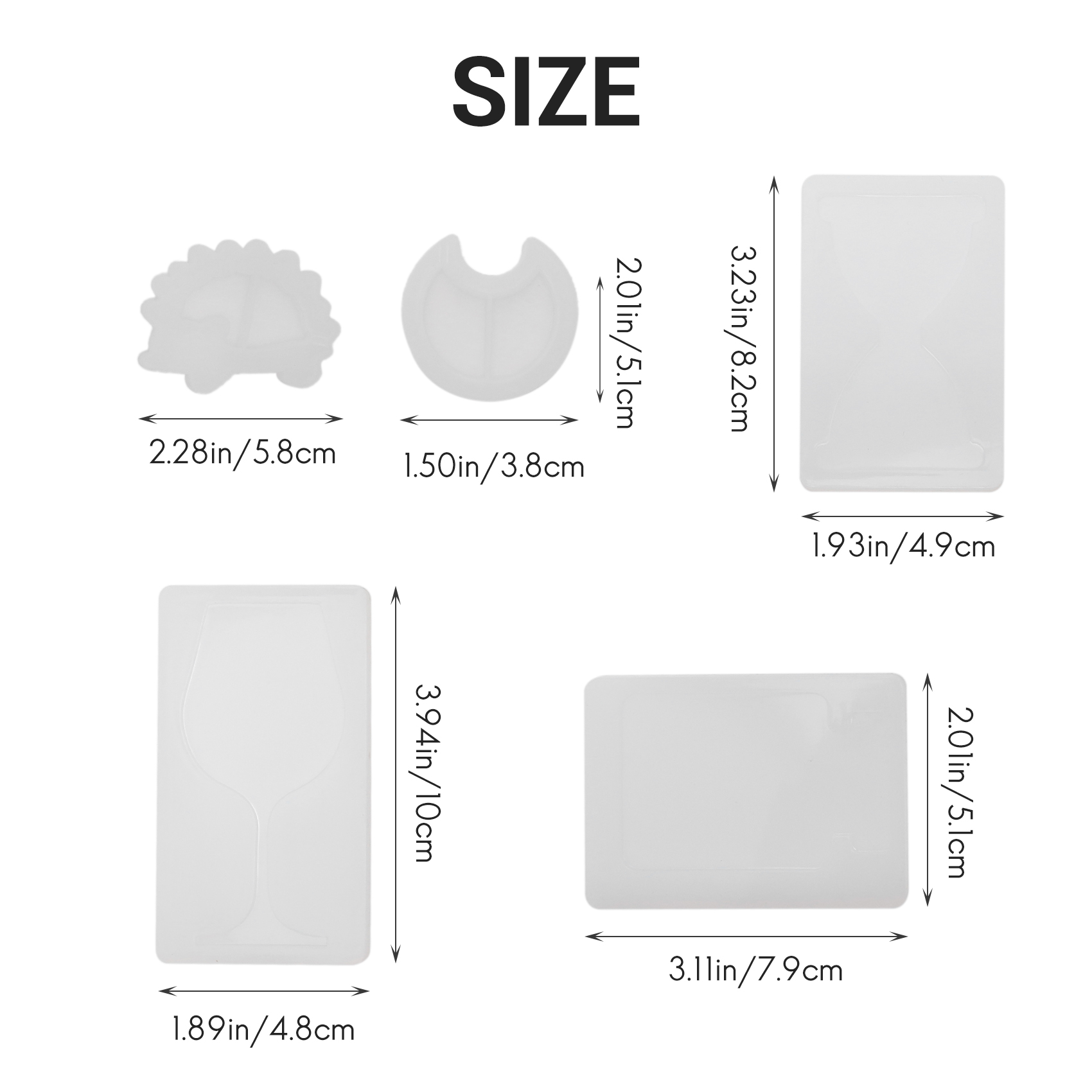 Resin Molds Resin Shaker Mold , with Moon, Heart, Star, Cat Molds,Etc. 