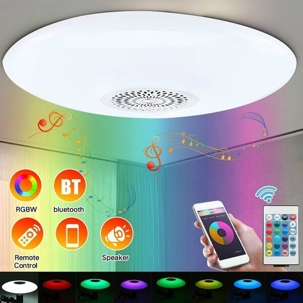 UFO Light-50 Watt, Smart Led Remote Control Bluetooth Speaker Music Bulb - AC, RGB remote control Bluetooth music bulb lamp