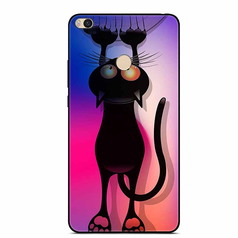 For Xiaomi Mi Max 2 Case Animals Painted Black Silicon Soft Bumpers for Xiaomi Mi Max 2 TPU Coque MAX2 Protective Capa Cool Wolf. 