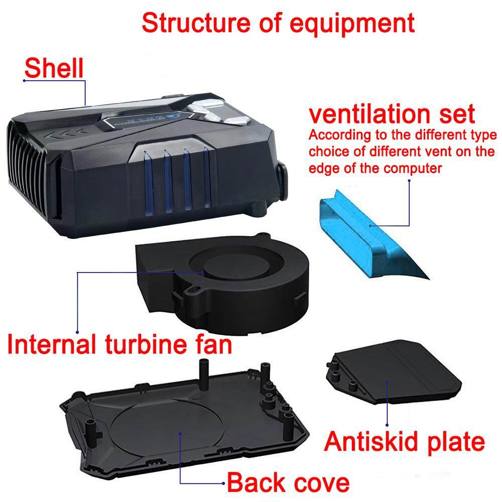 Low Noise Vacuum USB Powered Mini Air Extracting Cooling Fan Radiator LCD Display Adjust Speed For Notebook Laptop. 