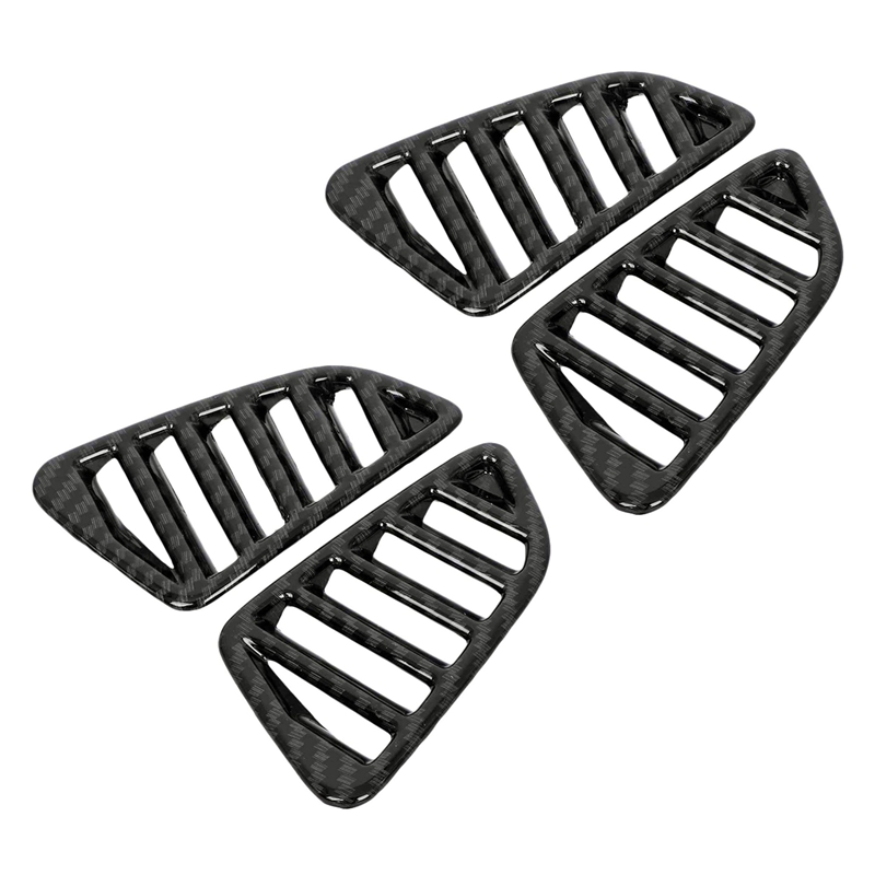 4x for Nissan Navara NP300 2016-2019 Car Carbon Air Conditioning Outlet Vent Frame Cover Trim Sticker Accessories