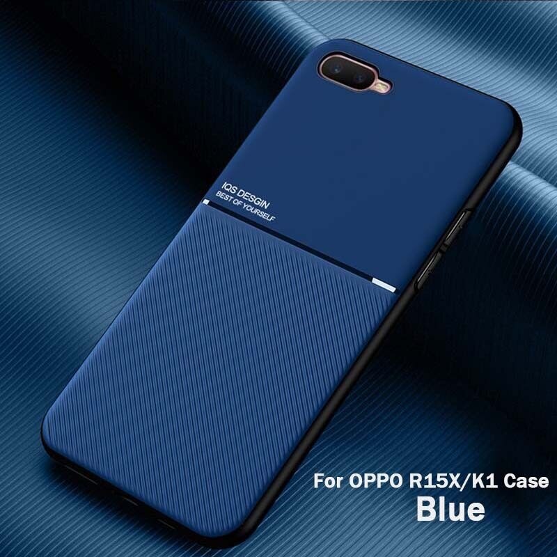 xprmy for OPPO R15X / K1 Phone Case Rubbed Pattern Shelll Support Car Twill Ultra Thin Shockproof Back Cover