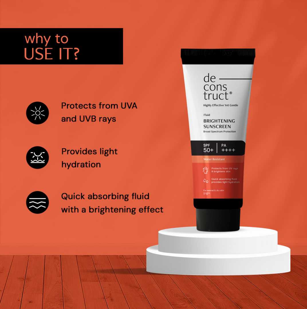 Deconstruct Fluid Brightening Sunscreen with spf 50+- 50g
