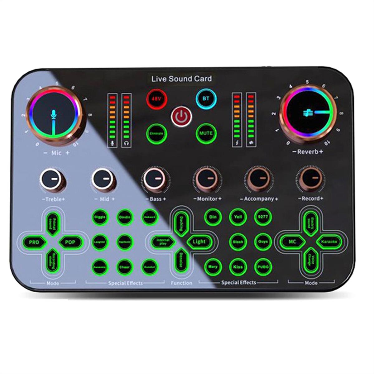 K600 Sound Card Professional Live Broadcast Equipment Accessory Audio Sound Card Mixer Mobile Phone Computer Universal