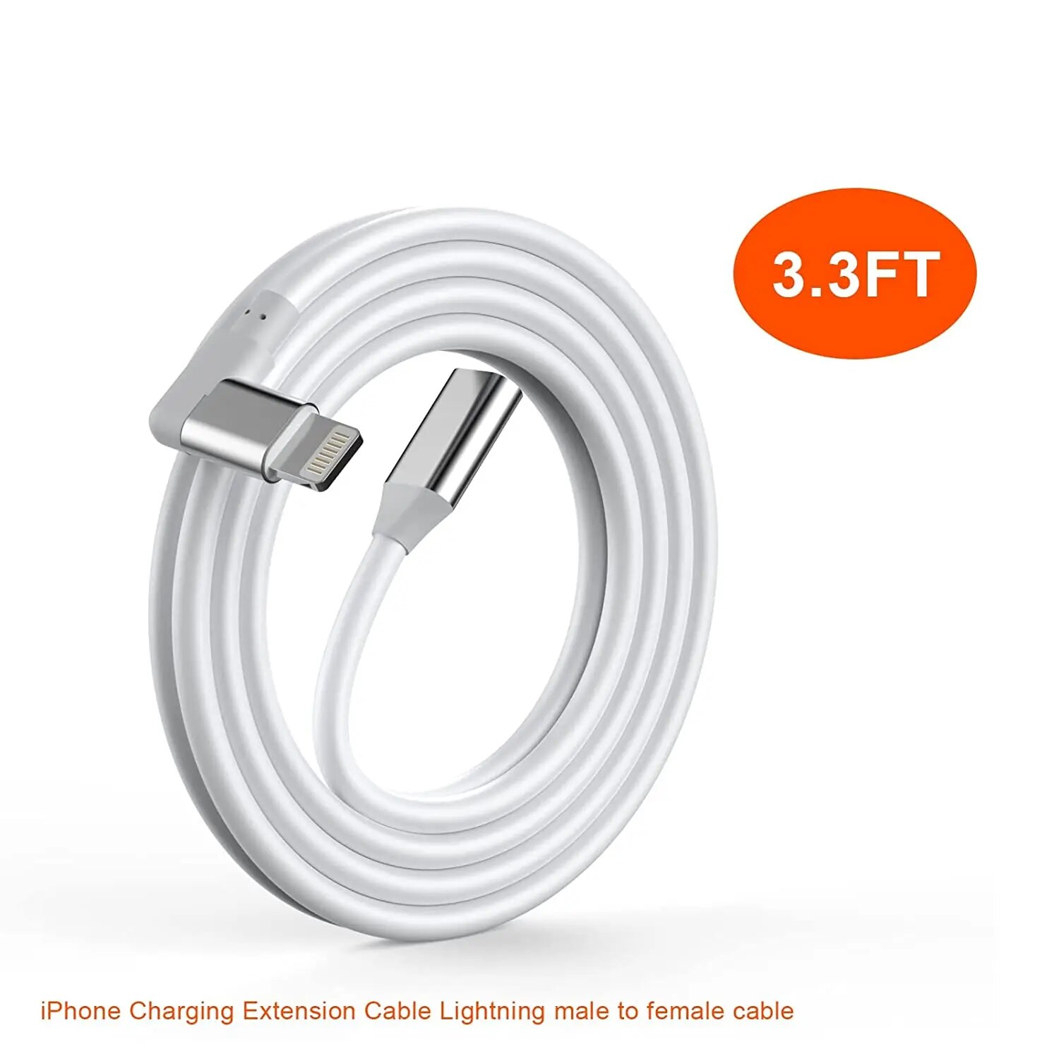 Lightning Male Lightning Charger Extender AGVEE [15ft] Lightning