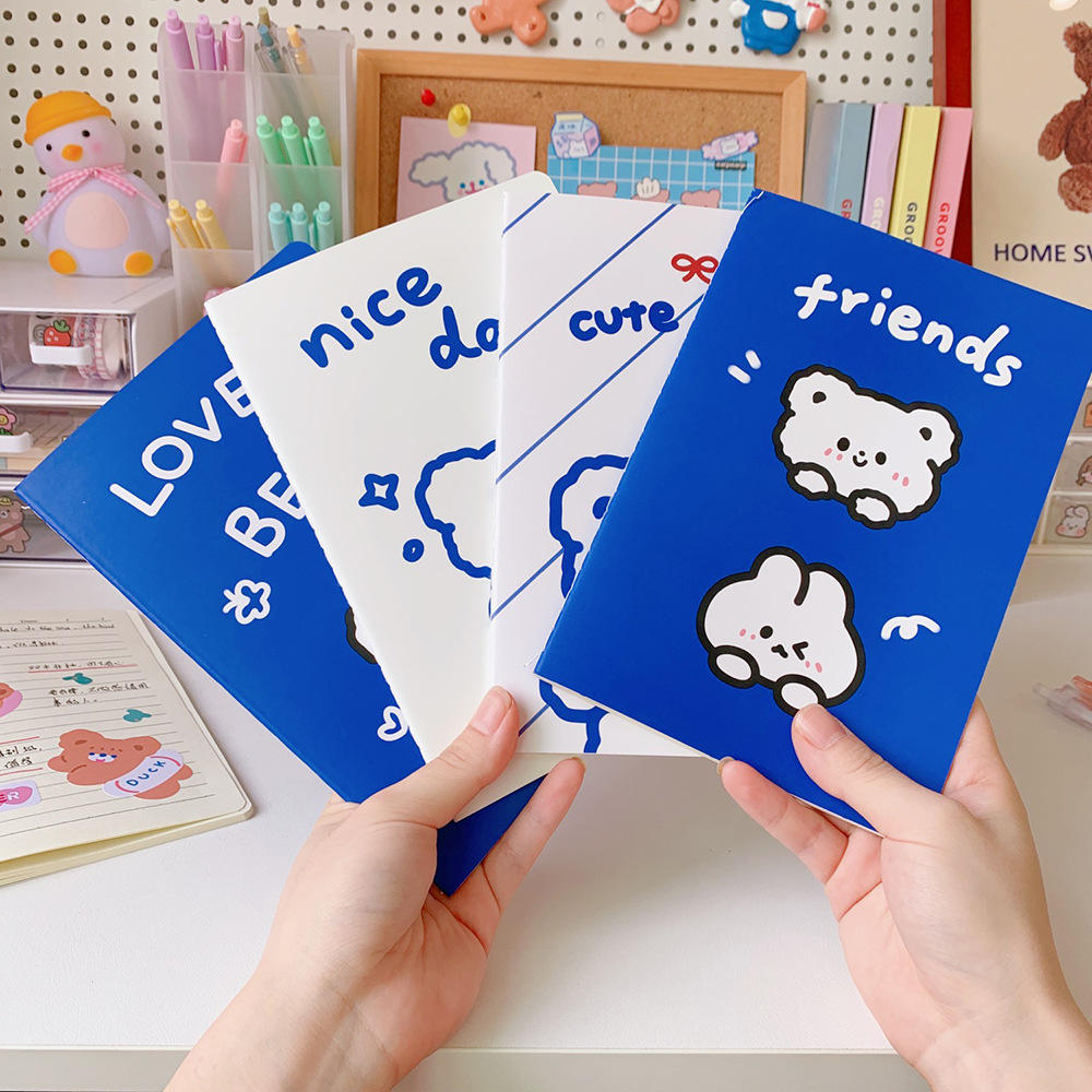 Cartoon design Cartoon notebook Creative and cute A5 size Soft cover A5 size diary book Paper Cute little bear planner journal for Student use Work Personal journaling Gift idea for kids Suitable for
