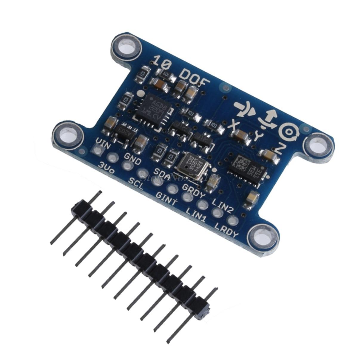 【happy one】10DOF IMU Breakout L3GD20 LSM303 BMP180 Attitude Sensor 3 Axis Gyroscope Module Dropship