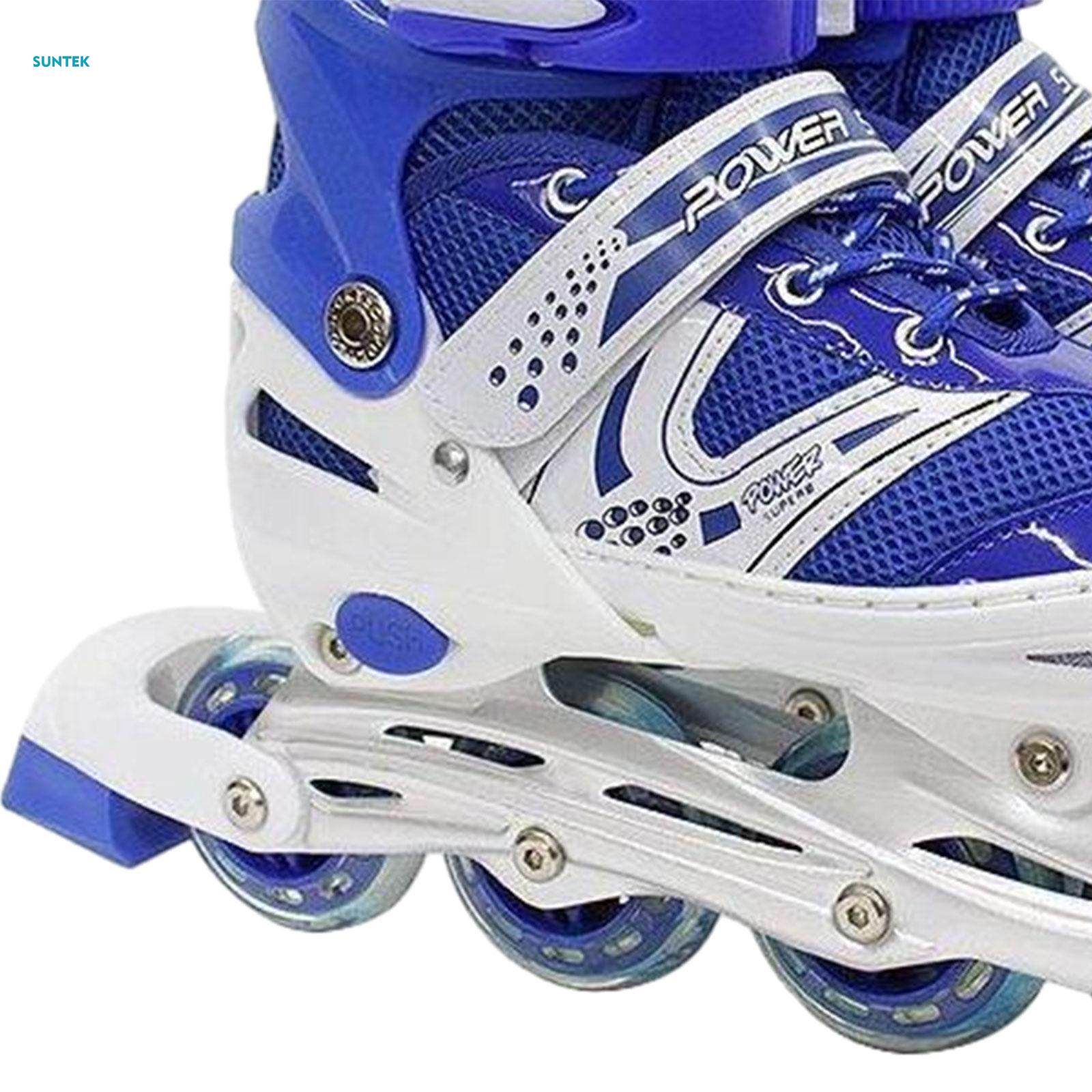Inline Skates for Girls and Boys Smoothly Beginner Roller Skates with Blue Size. 