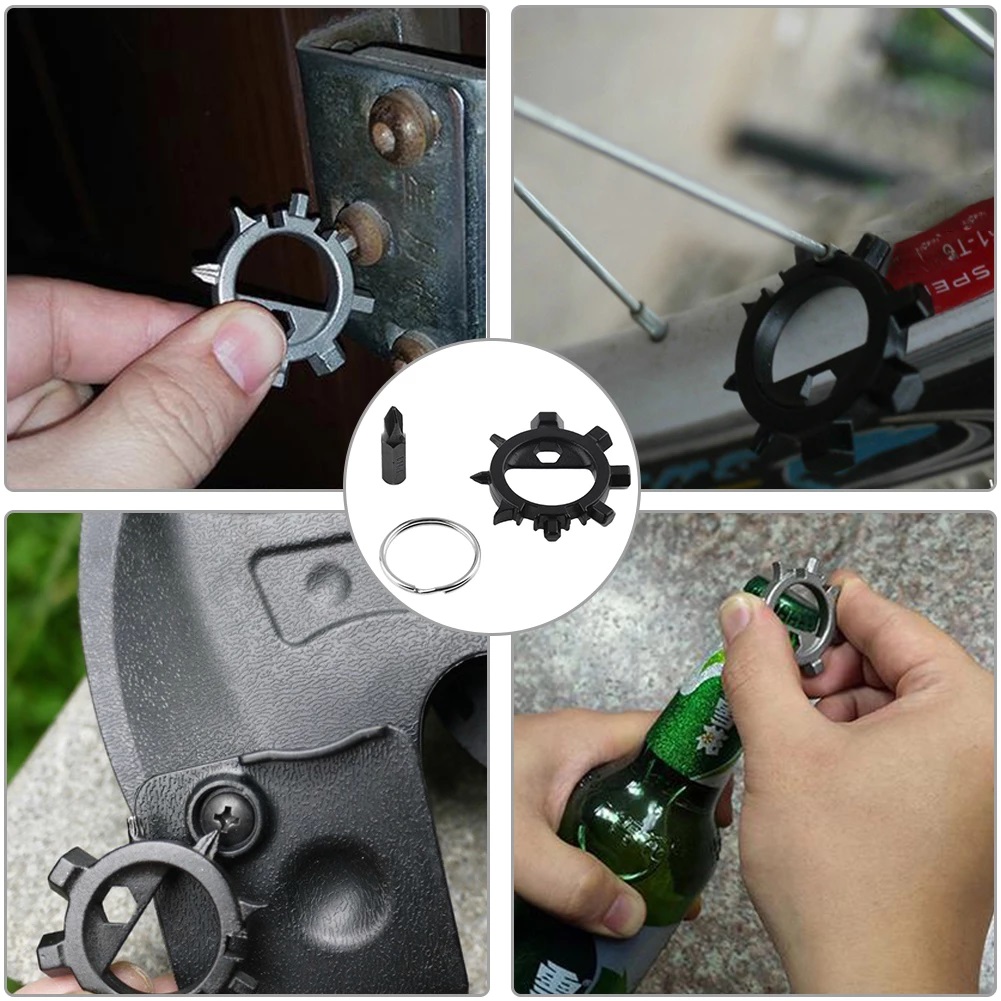 12 in 1 Multifunctional Tools Stainless Steel Bicycle Repair Tools Opener Screwdriver Portable Cycling Accessories bike tools. 