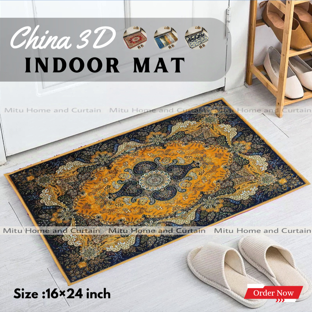 China 3D Door Mat Paposh Doormat Water Absorbent Floor mat 16 * 24 inch anti slip mat Red , Blue , Black , White Indoor mat Room mat Rugs carpet