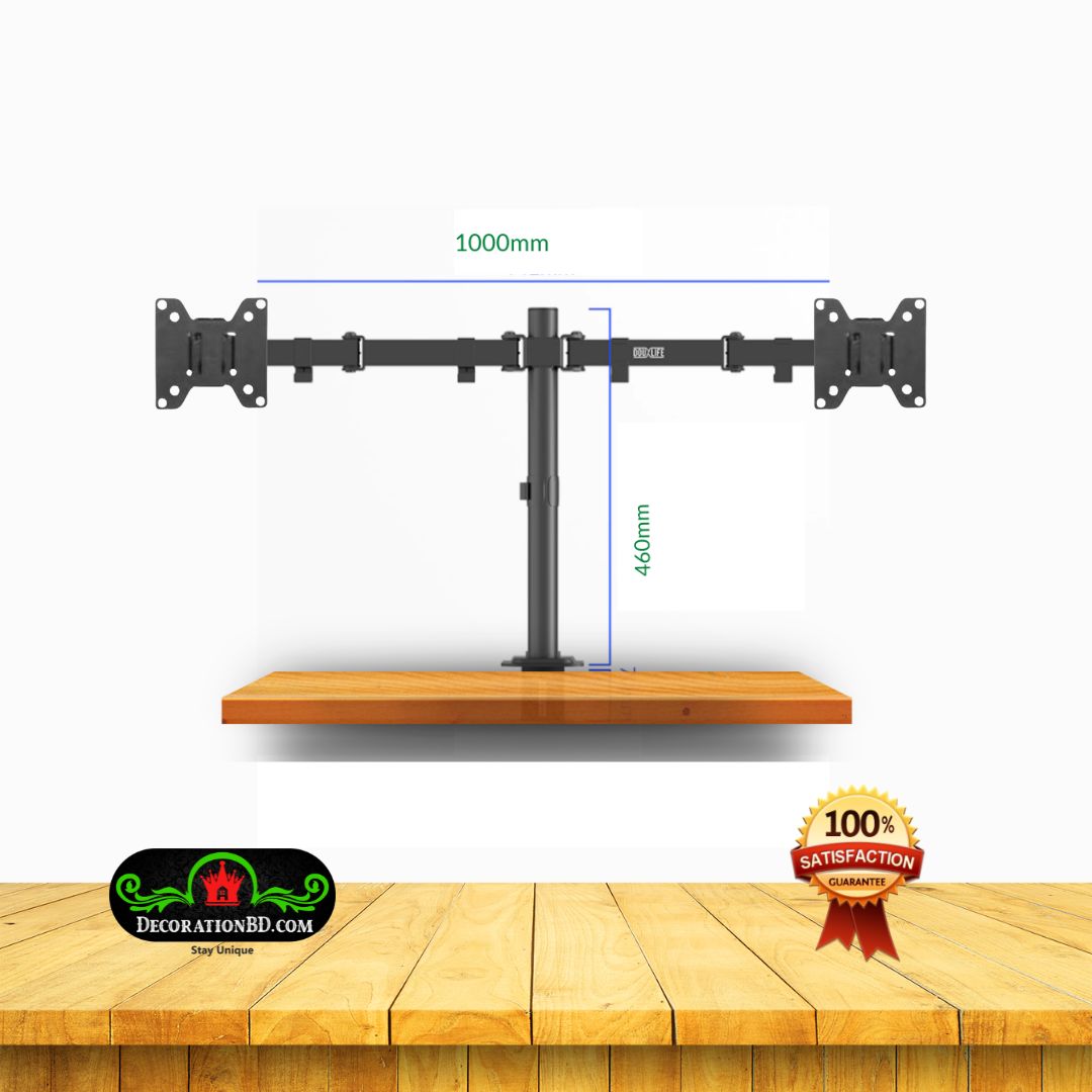 Dual monitor ARM/Stand (11 horizontal ) desk mount for 10"27" monitor