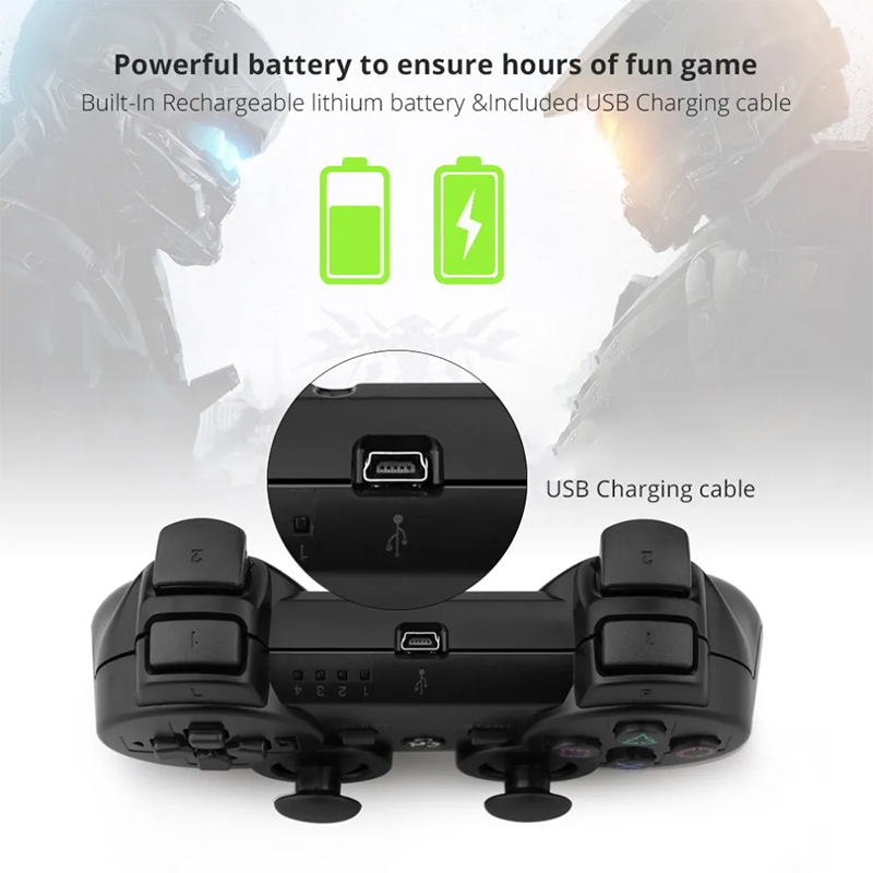 Wireless Bluetooth Gamepad For Sony PS3 Controller Play Station 3 Super Slim Joystick for PC 6 Axis Gyro Remote Handle ontrole. 